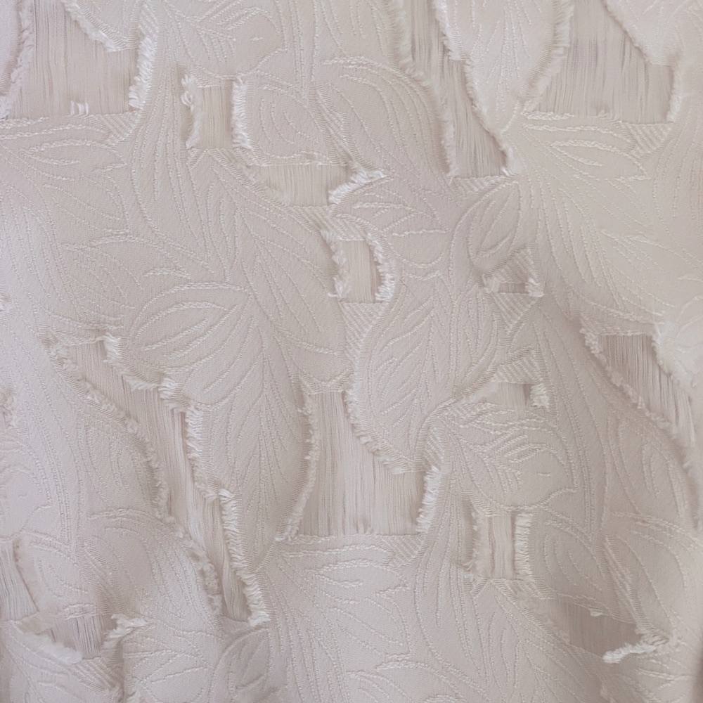 H&M Textured Floral Pleated Mini Dress Size 6 Light Pink Feminine Elegant Chic - Picture 6 of 9